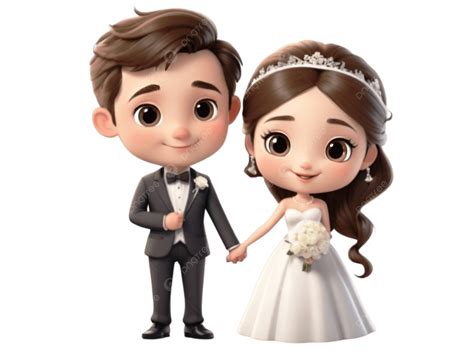 Pareja de novios estilo cómic sonriendo