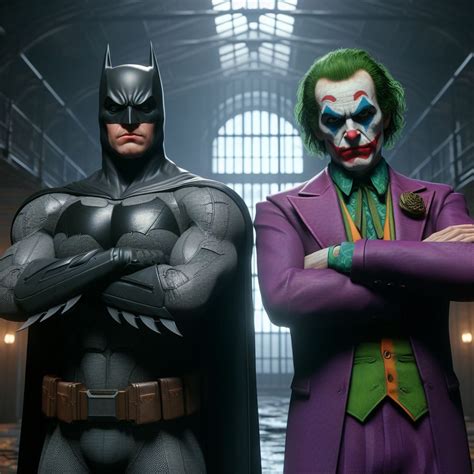 Ilustración de Batman y el Joker colaborando en Gotham