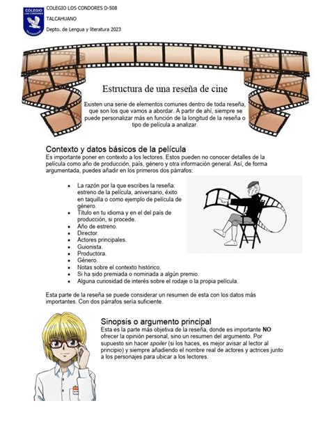 Estructura de una crítica de cine
