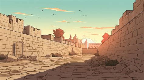 Ilustración de una escena medieval en una novela gráfica