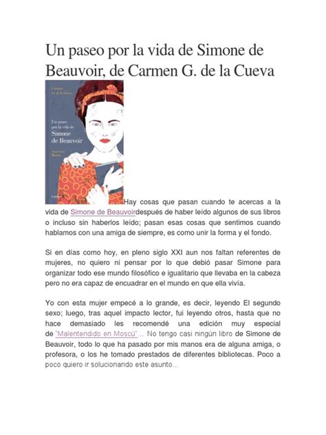 Ilustración de 'Un paseo por la vida de Simone de Beauvoir'