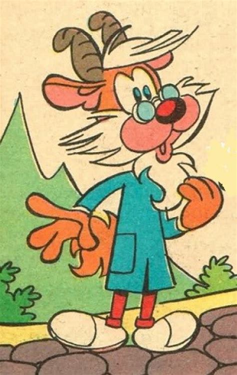 Ilustración de Pumby, Blanquita y el Profesor Chivete