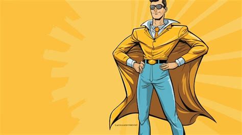Ilustración de personajes de cómic retro