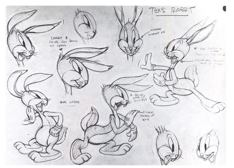 Primeros bocetos de Bugs Bunny