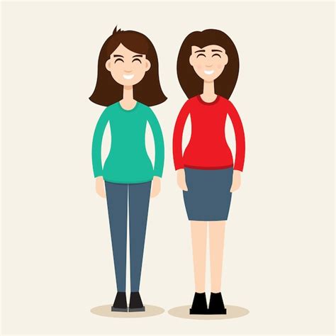 Ilustración de dos hermanas artistas
