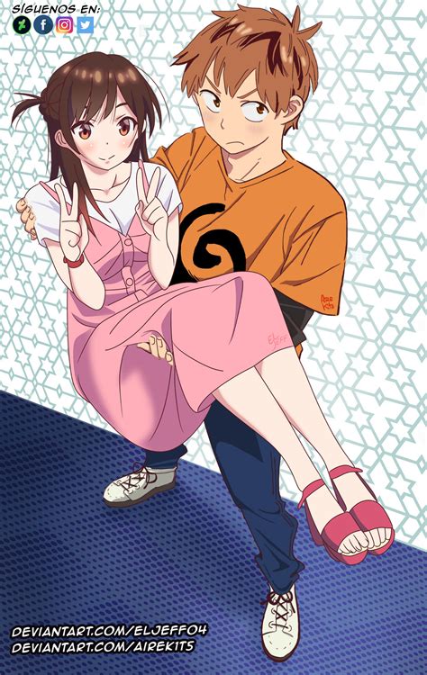 Ilustración de Kazuya y Chizuru