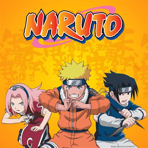 Ilustración de Naruto y sus amigos en pose de batalla