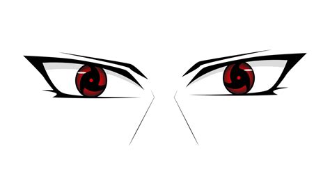 Ojos de Itachi Uchiha con Sharingan y Mangekyo Sharingan