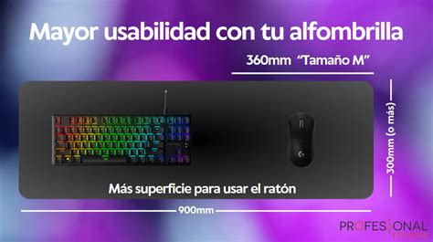 Tamaño de una alfombrilla de ratón XXL en comparación con un teclado y ratón