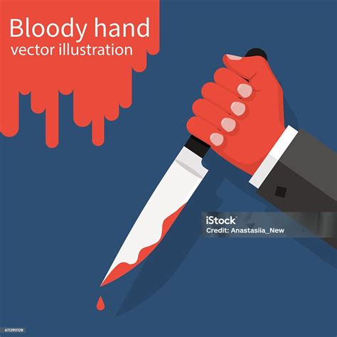 Ilustración de un cuchillo con gotas de sangre