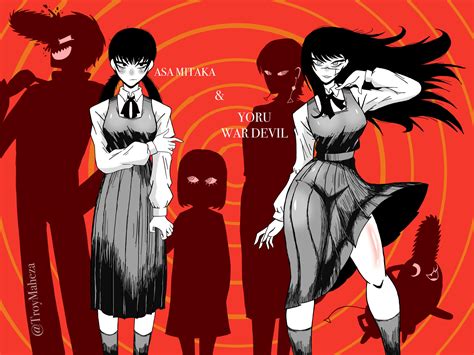 Asa y Yoru interactuando