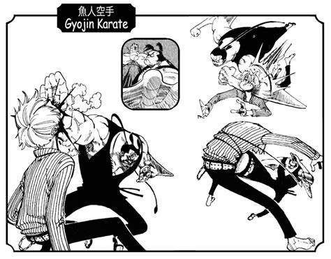 Diagrama explicando las técnicas de Gyojin Karate