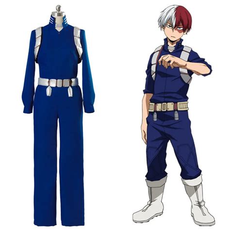 Shoto Todoroki con su traje de héroe actualizado, mostrando su cabello bicolor y heterocromía.