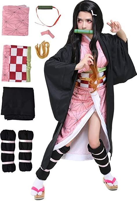 Tabla comparativa de disfraces de cosplay de Nezuko disponibles en AliExpress.