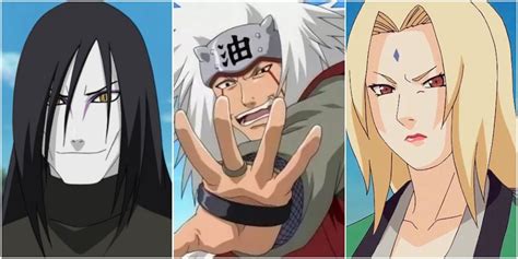 Jiraiya, Tsunade y Orochimaru como Sannin