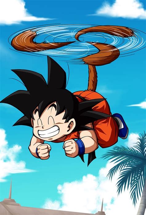 Goku niño con su cola