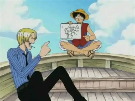 Sanji preparando flores y comida