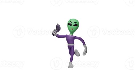 Ilustración de un personaje extraterrestre atractivo