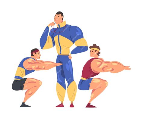 Ilustración de hombres musculosos en estilo bara