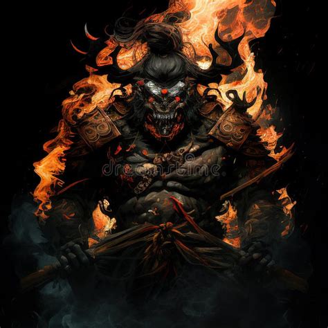 Ilustración del dios Kagutsuchi