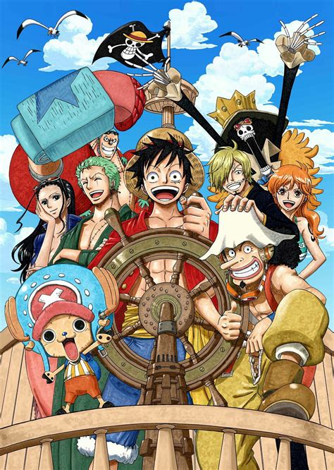 Luffy y la tripulación explorando la isla de Egghead