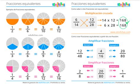 Representación visual de fracciones equivalentes