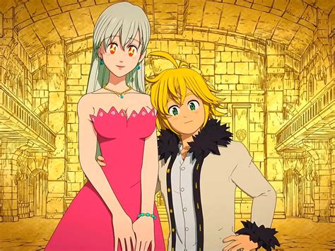 Meliodas y Elizabeth durante la Guerra Santa
