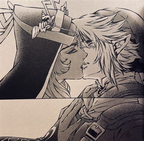 Ilustración de Link y Midna en el manga