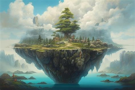 Ruinas de una isla flotante del clan de las diosas