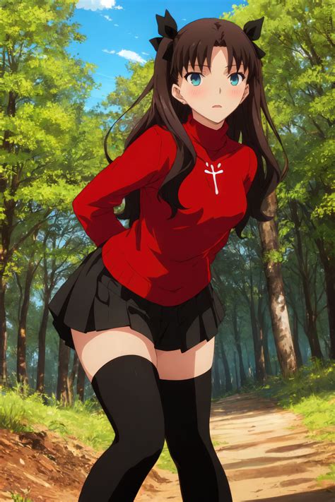 Varias representaciones de Rin Tohsaka en doujinshi