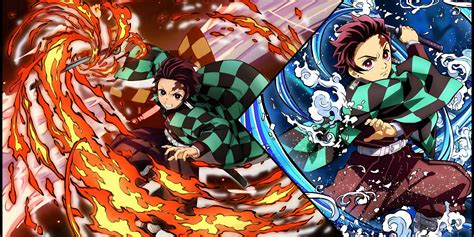 Comparativa de Tanjiro Kamado humano y demonio