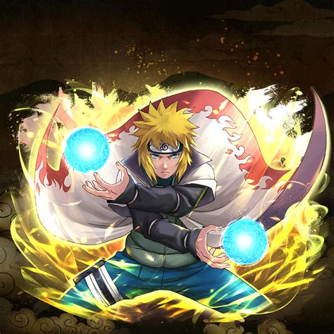 Ilustración de Minato Namikaze usando su Técnica de Vuelo del Dios Trueno