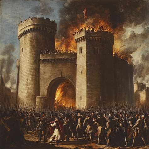 Pintura histórica de la Toma de la Bastilla