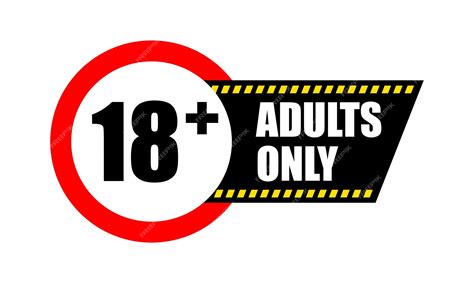 Gráfico de advertencia de contenido para mayores de edad.