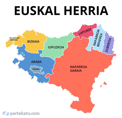 Mapa de Euskal Herria con la sede de ETB