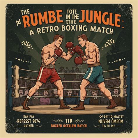 Ilustración de un combate de boxeo intenso