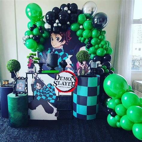 Decoración de fiesta temática de Demon Slayer