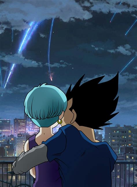 Vegeta y Bulma mirando el futuro juntos