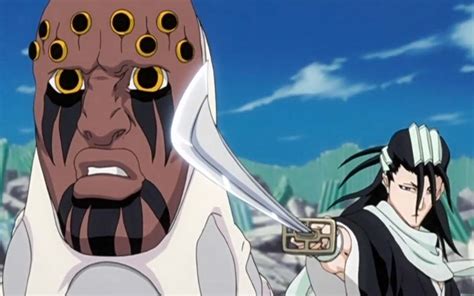 Byakuya Kuchiki luchando en Hueco Mundo