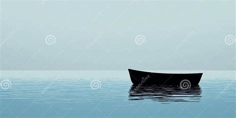 Barco solitario en aguas tranquilas