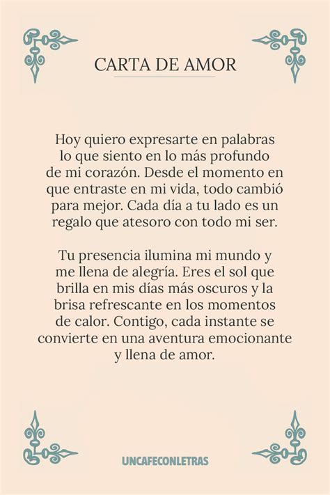 Carta de amor con un sobre