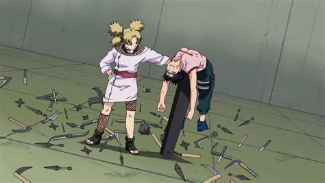 Tenten vs Temari en los Exámenes Chūnin