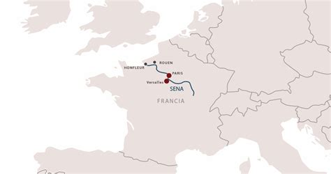 Mapa del río Sena y Versalles