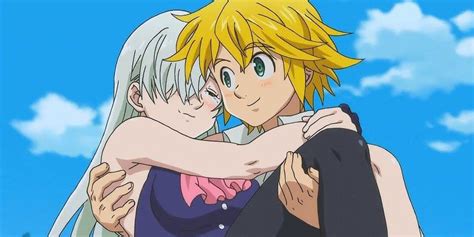 Meliodas y Elizabeth en una escena emotiva
