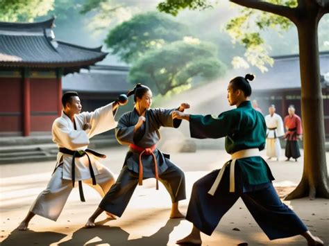 Pergaminos antiguos con técnicas de artes marciales