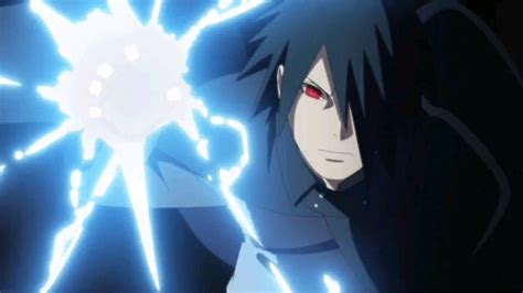 Sasuke enseñando a Boruto sobre el Chidori
