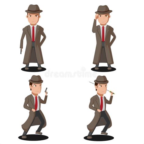 Ilustración de personajes de mafia