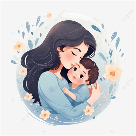 Ilustración de una madre protegiendo a su hijo en un entorno peligroso