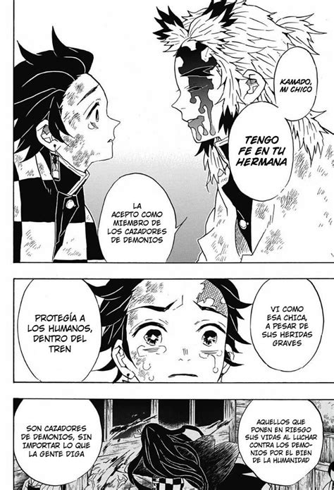 Escena de acción del manga Kimetsu no Yaiba