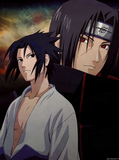 Itachi Uchiha y Sasuke Uchiha luchando juntos contra Kabuto